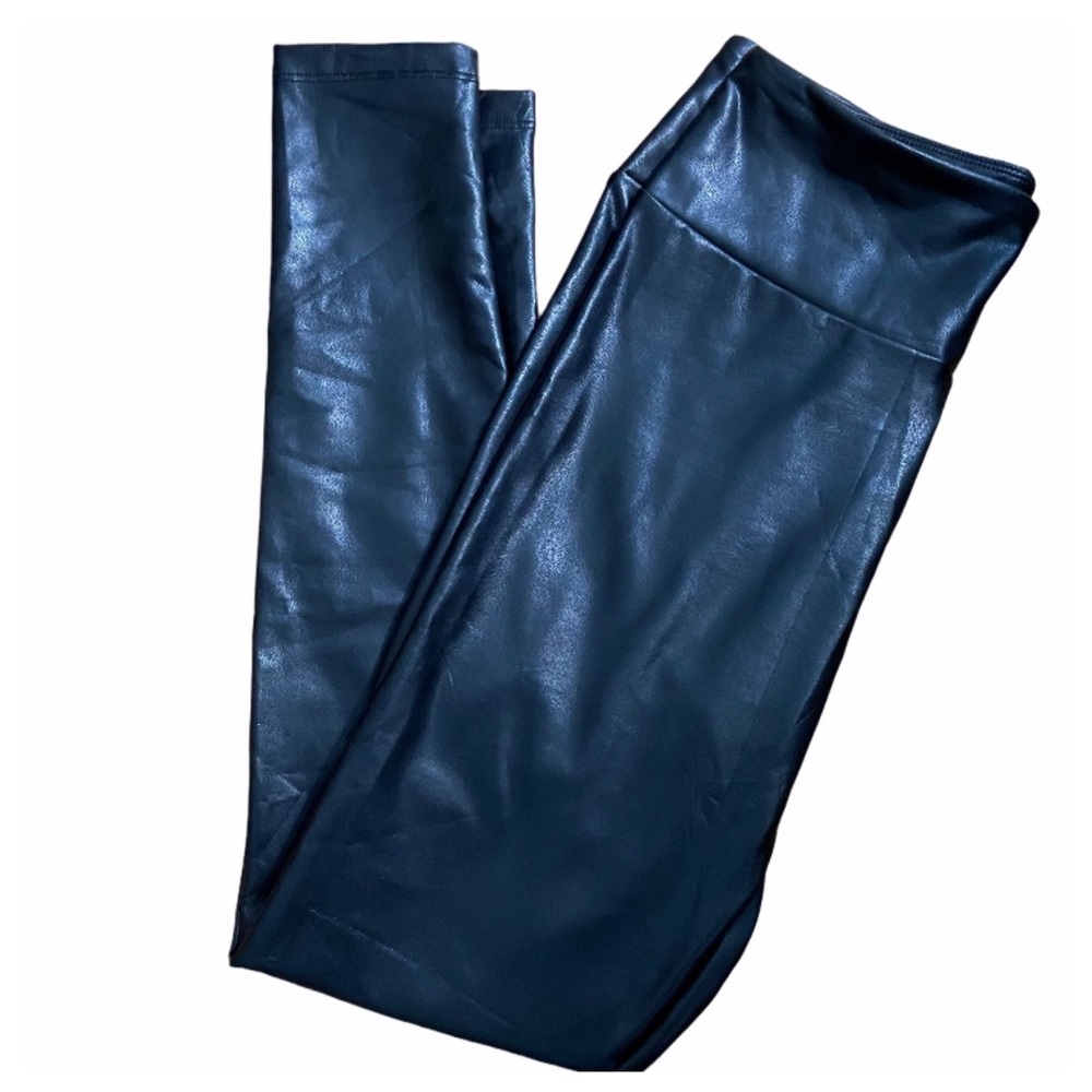 SWS Essentials Black Faux Leather Leggings M